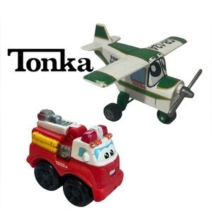 *FREE WITH PURCHASE* 2005 TONKA AIRPLANE 2009 FIRE TRUCK HASBRO